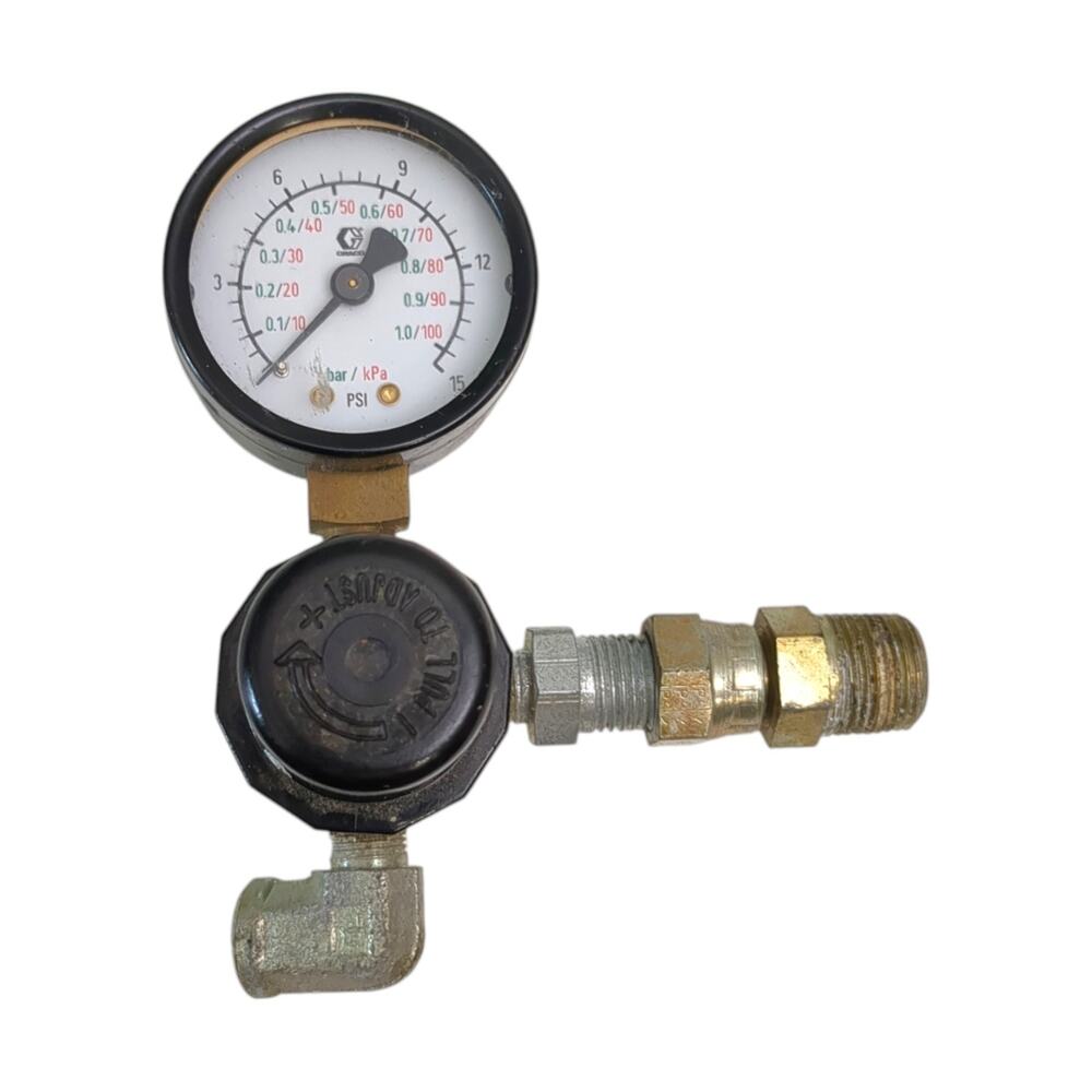 Norgren R06-1D3-NN4A Pneumatic Regulator w Graco PSI / bar / kPa Gauge 0-15